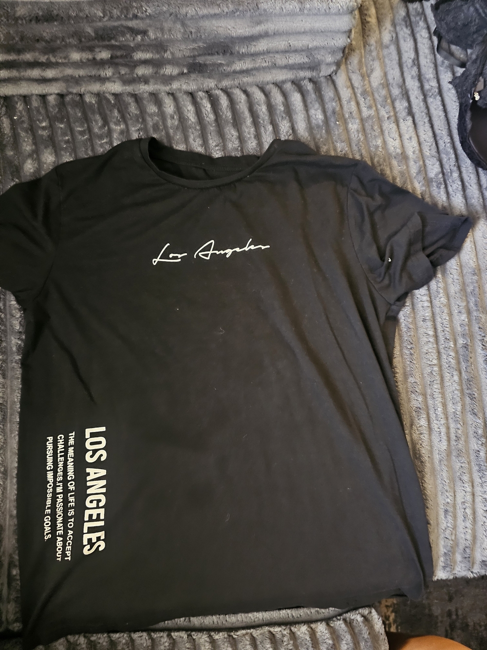 Los Angeles Script Tee - Black Women's Casual Top